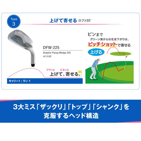 キャスコ ドルフィンウェッジ DW-225 DFW-225 55° 最新美品 Dolphin Wedge キャスコ ドルフィン フライング ウェッジ DFW-225 【55