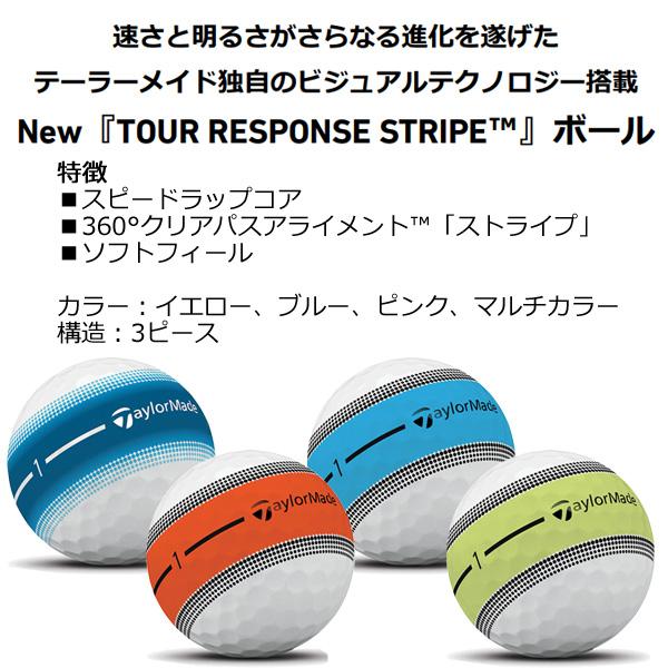 新品　テーラーメイド　ストライプ　マルチカラー　2ダース　2025年モデル TaylorMade NEW ツアーレスポンス ストライプ 「マルチカラー