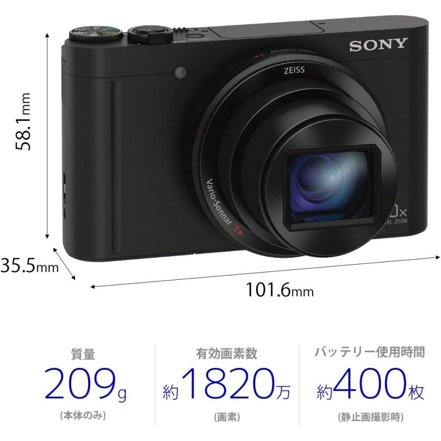 ソニー コンパクト デジタルカメラ Cyber-shot サイバーショット DSC-WX500 ブラック SONY｜tominari-store｜05