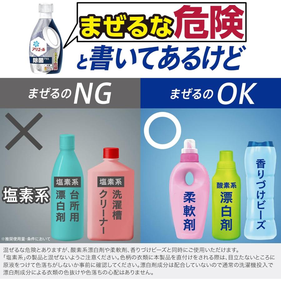 アリエール 洗濯洗剤 液体 除菌プラス 詰め替え 1.68kg : 富成ストア