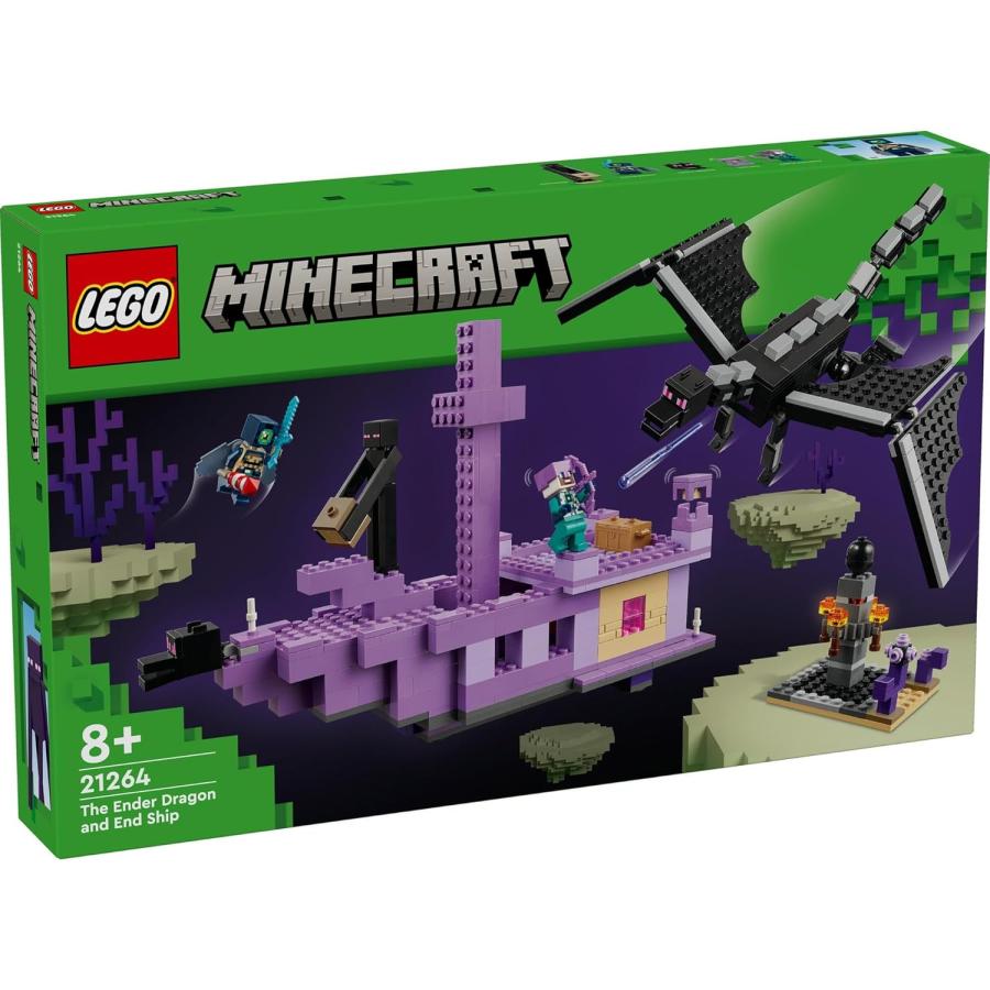 rb318　3月22日迄 LEGO（レゴ） マインクラフト エンダードラゴンとエンドシップ 21264