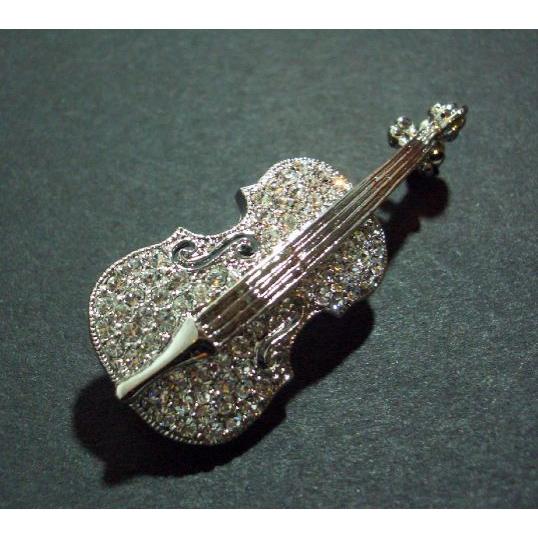 ラインストーンブローチ・ミュージックシリーズ/ピアノ/チェロ