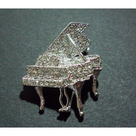 ラインストーンブローチ・ミュージックシリーズ/ピアノ/チェロ