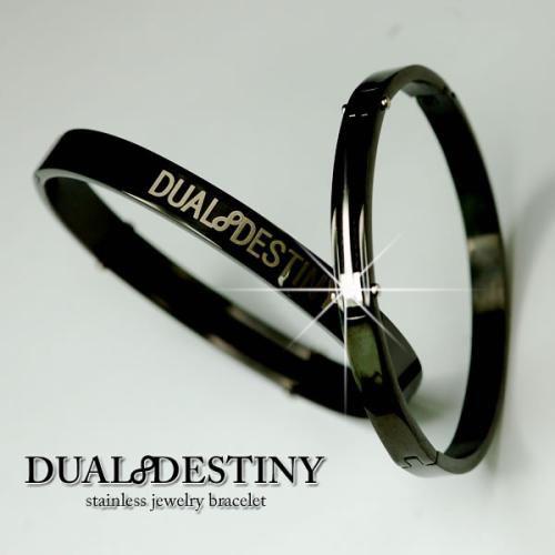 DUAL∞DESTINY]BlackLikeStyleブレスレット/ステンレス/316L/ペア 
