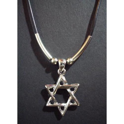 六芒星チョーカー/ヘキサグラム/ダビデの星/メンズチョーカー/スター  