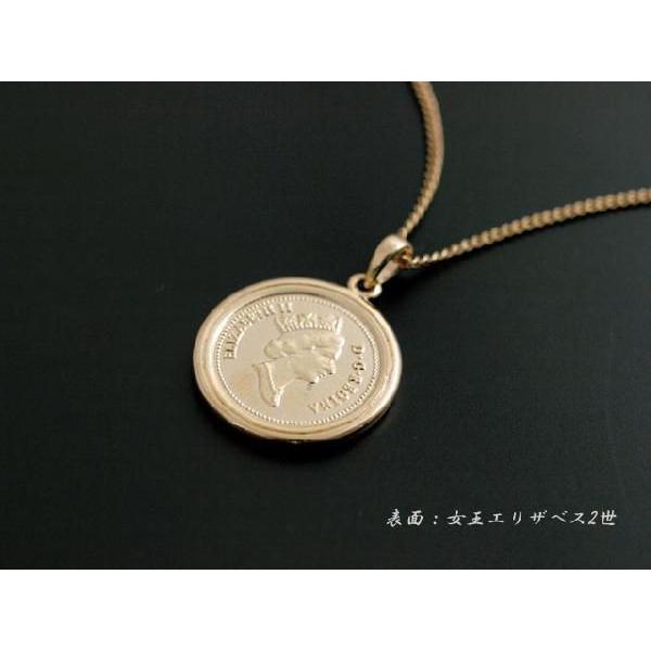 Visage エリザベス2世女王 1pennyコインネックレス 18金