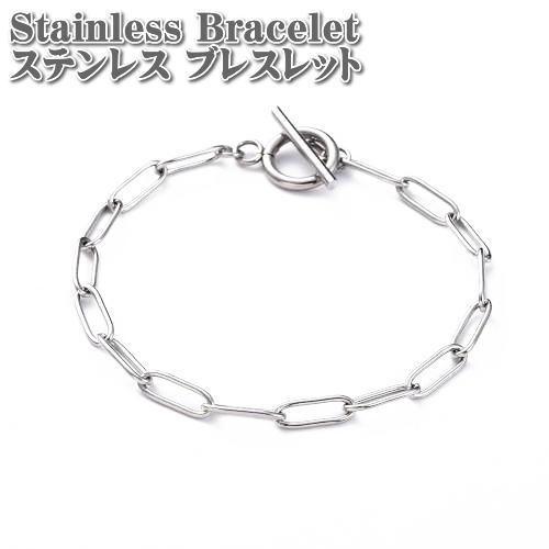 ステンレスブレスレット ペーパークリップチェーンブレスレット