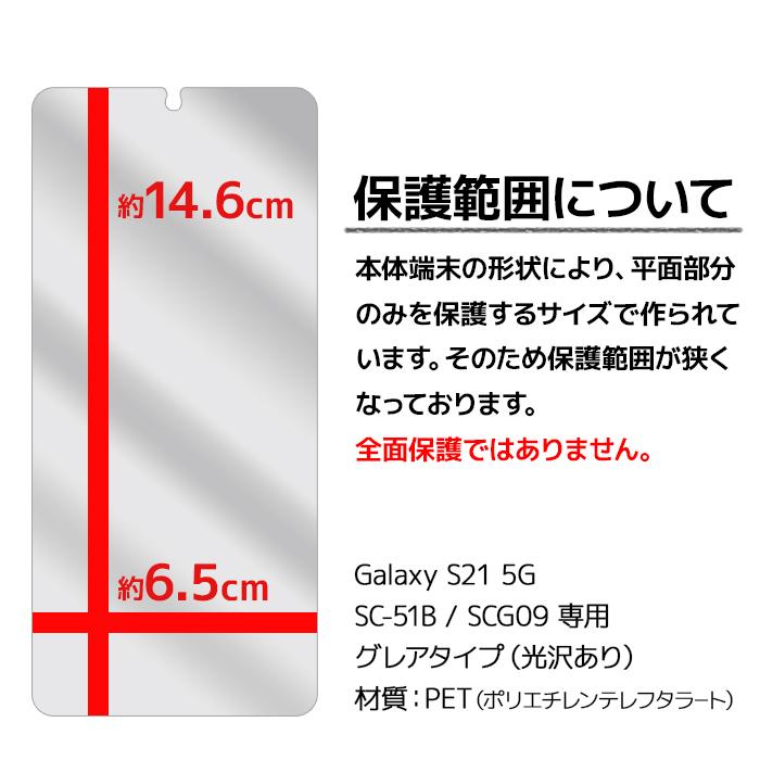 Galaxy S S21 5G SC-51B SCG09 液晶保護フィルム 3枚入り (液晶保護 