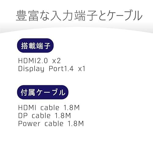27E1N1800A/1127インチ/3840x2160 4K/IPS/スピーカー2W x2/チルト/HDMI2.0 x2，DisplayPort1.4 x1/フレームレス/HDR 10/Adaptive Sync/Delta E:<2/ち_1