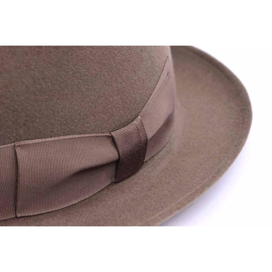 美品　フジハット　FUJI HAT 中折れ帽　グレー　kitton 兎毛　M Fuji HAT フジハット ファーフェルト 「Kitton キトン」 CenterDent