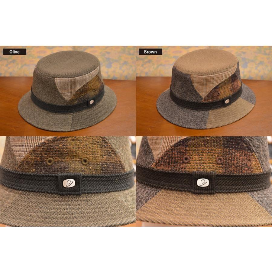 Borsalino アウトドアハット・サファリハット56〜57 Borsalino（ボルサリーノ） 日本製 パッチワーク アルペン サファリ