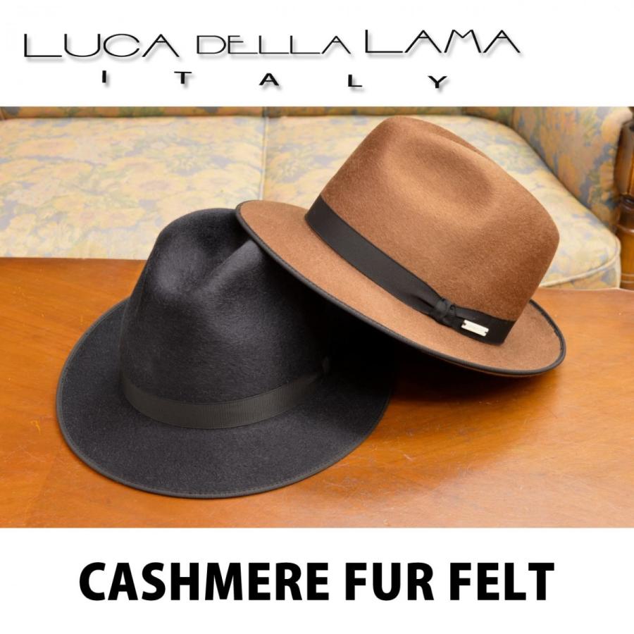 Luca Della Lama メンズ レディース フェルト ハット カシミヤフェルト