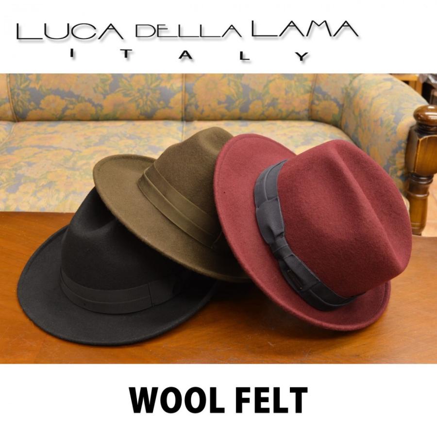 Luca Della Lama ソフトウールフェルト センターデント つまみ 中折れ帽 つば約5 5cm 57 61 Morenotafurt Com