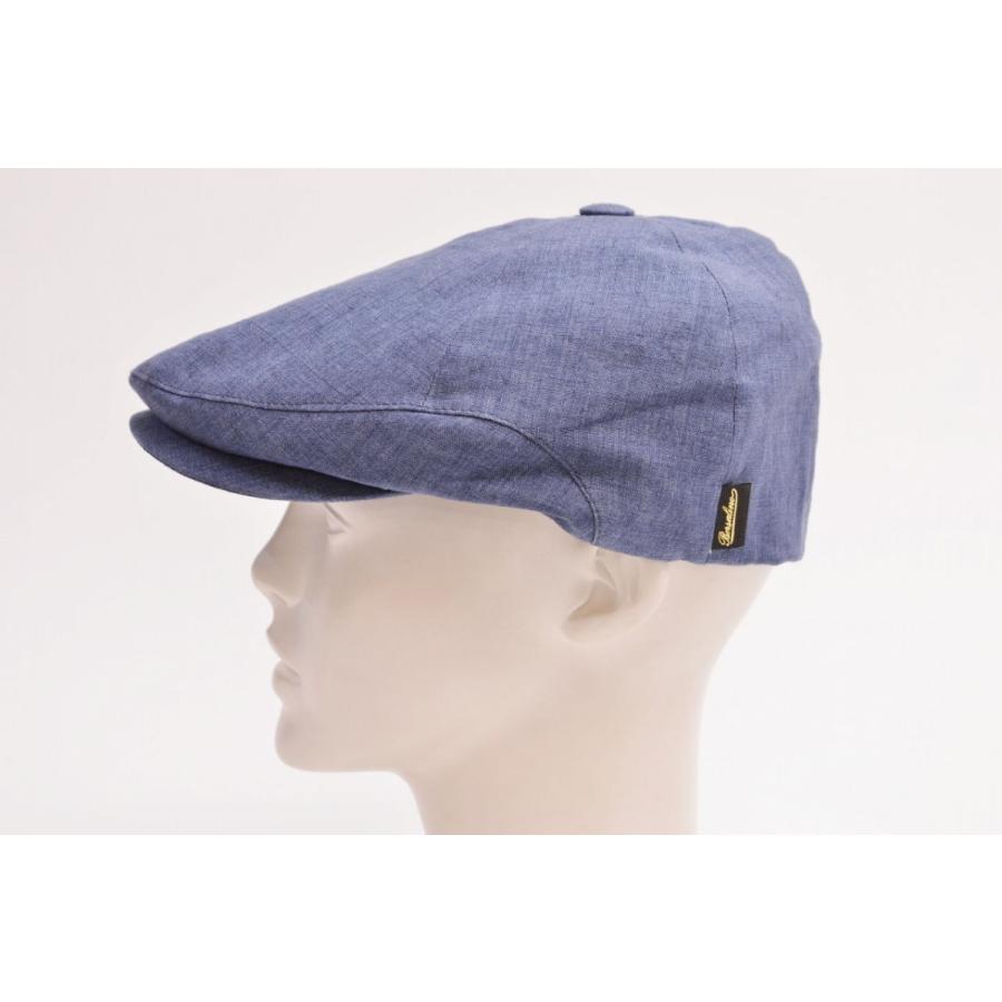 Borsalino ボルサリーノ リネン麻 100% 6枚はぎハンチング つば約6cm