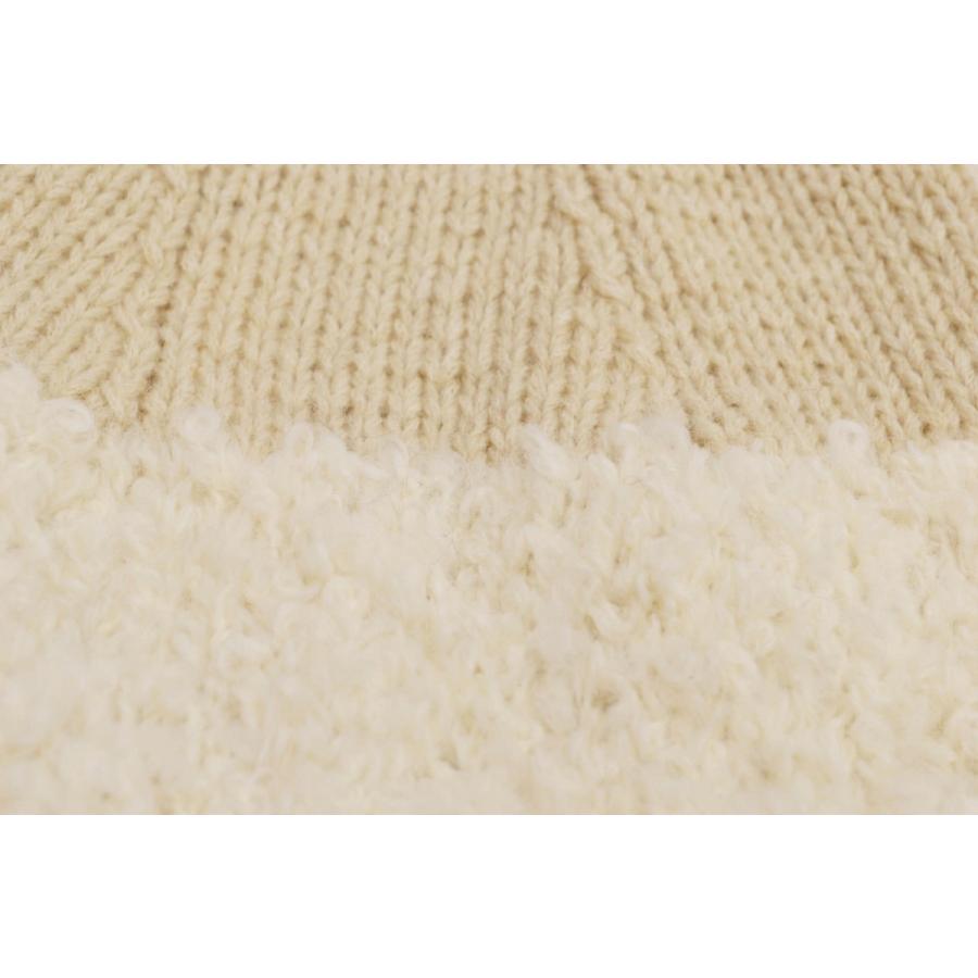 GREVI（グレヴィ） アルパカ ミックス ウール 三角 ニット帽 ワン