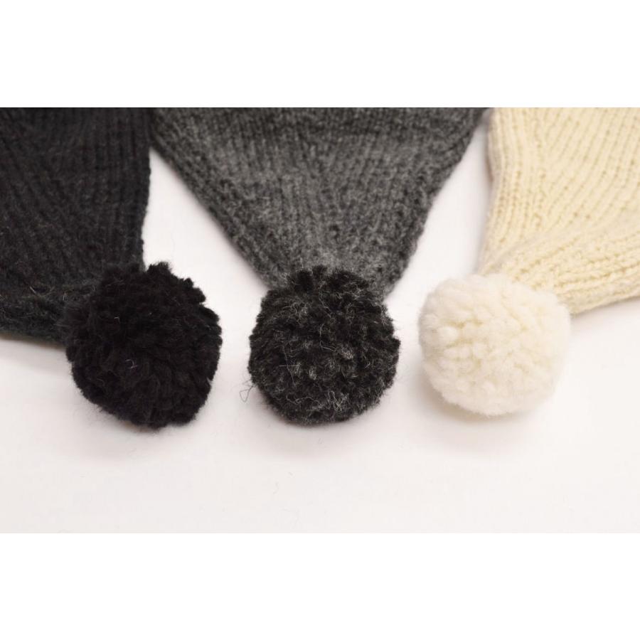 GREVI イタリア製　帽子　ウール、アルパカ混 GREVI（グレヴィ） アルパカ ミックス ウール 三角 ニット帽 ワン