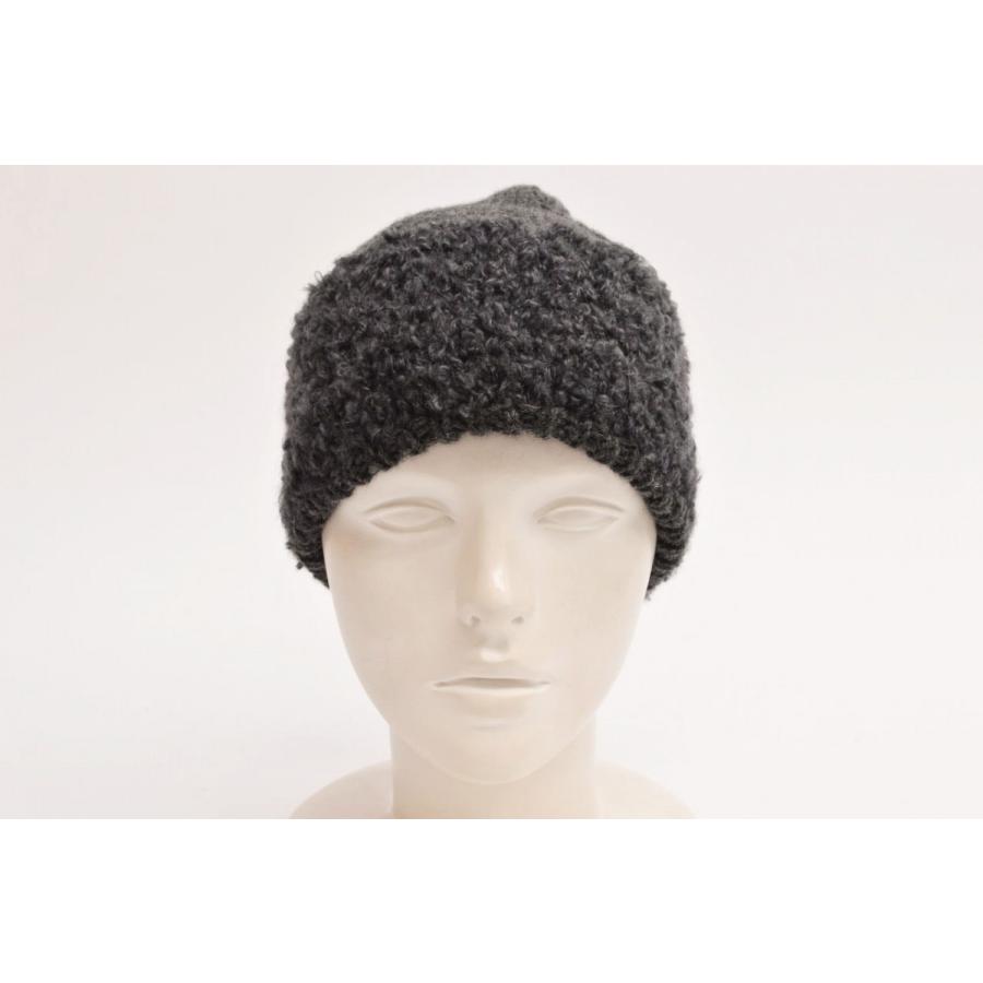 GREVI（グレヴィ） アルパカ ミックス ウール 三角 ニット帽 ワン