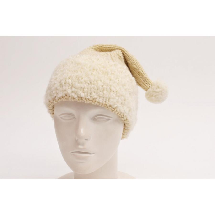 GREVI（グレヴィ） アルパカ ミックス ウール 三角 ニット帽 ワン