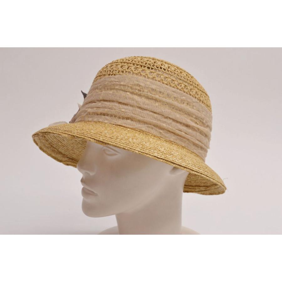 GREVI（グレヴィ） ストロー（麦）コンビ 花付き アシンメトリ