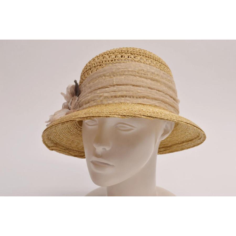 GREVI（グレヴィ） ストロー（麦）コンビ 花付き アシンメトリ