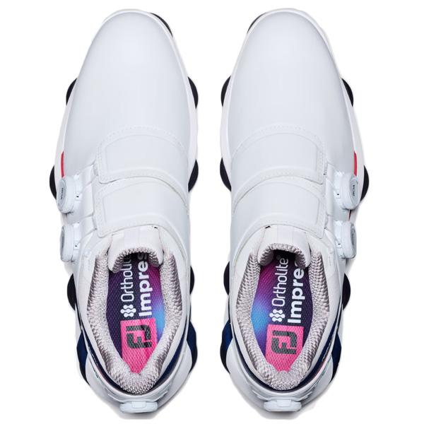 FootJoy（フットジョイ） FJ TOUR ALPHA FJ ツアーアルファ トリプルボア ゴルフシューズ ホワイト×ネイビー×レッド ...