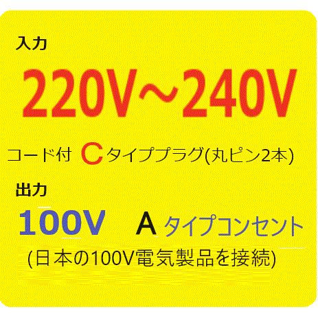 2台セット 海外旅行用小型変圧器 220V,230V,240V⇒100V 容量50W『TOKO