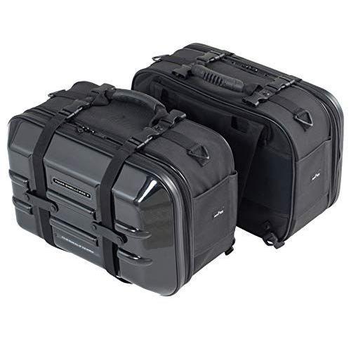 タナックス(TANAX) バイク用サイドバッグ MOTOFIZZ ツアーシェルケース2 (ブラック) 容量40?(片側20?) MFK-24