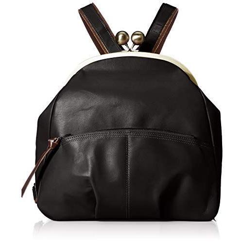 レッセフェール 本革 キューズ リュック がま口 日本製 レディース ブラック