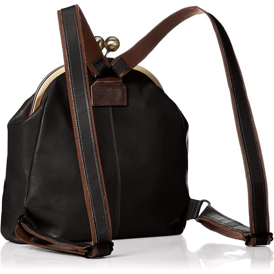 レッセフェール 本革 キューズ リュック がま口 日本製 レディース ブラック 本革 キューズ リュック がま口 日本製 レディース ブラック