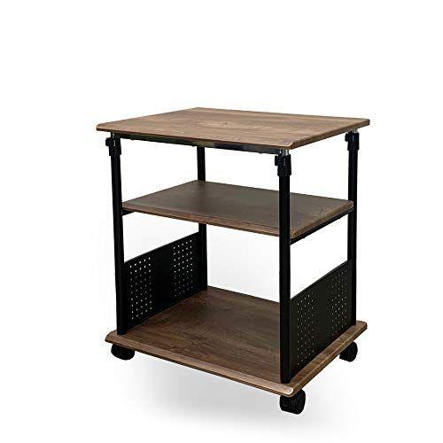 PJC-7205-WD 幅60x奥行45上下昇降 70?100cmサイドデスク・プリンター台・プリンターワゴン・パソコンワゴン