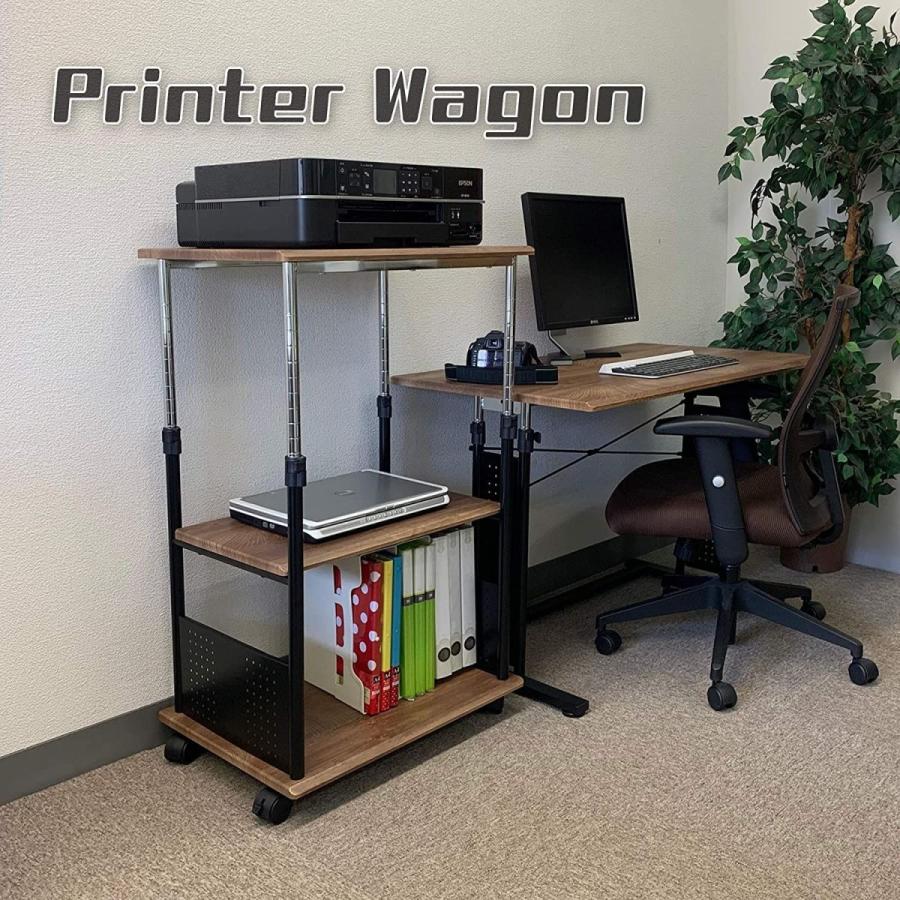 A7人気シール帳 PJC-7205-WD 幅60x奥行45上下昇降 70?100cmサイドデスク・プリンター台・プリンターワゴン・パソコンワゴン 【1701293861】(10614円)