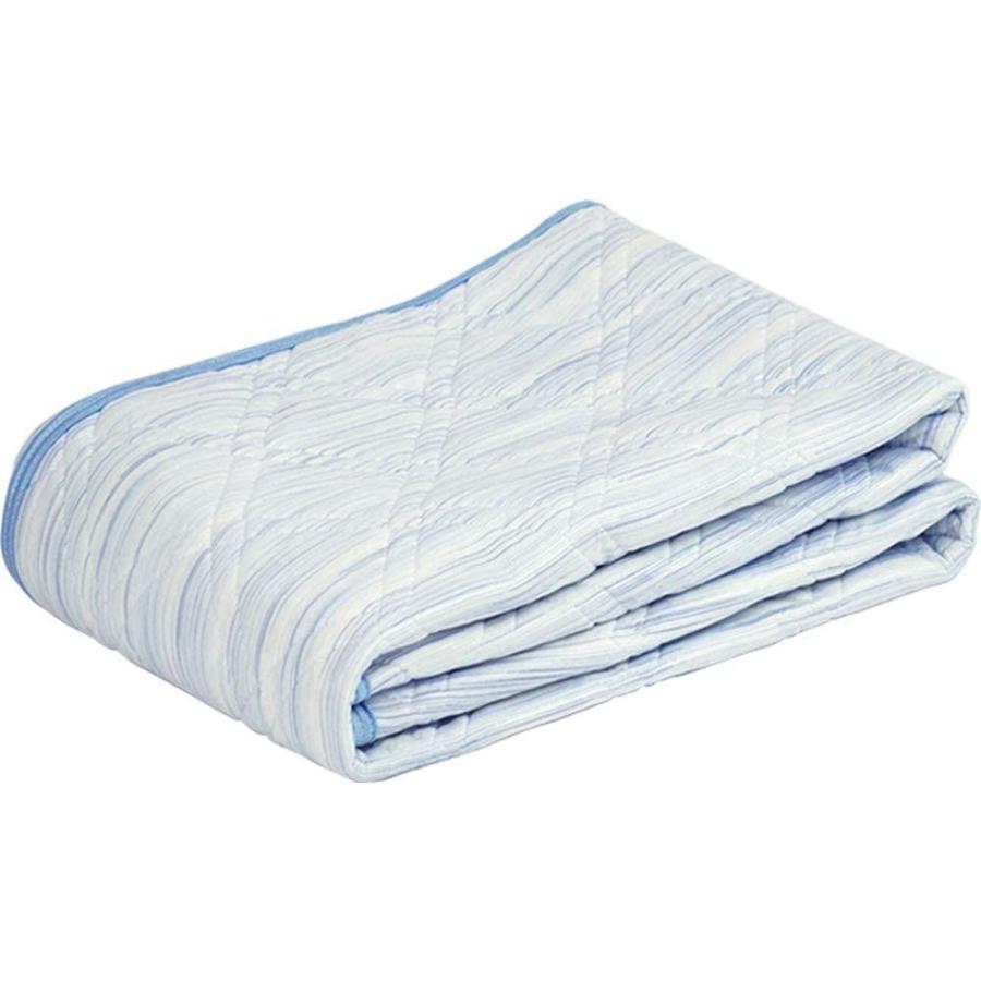 ロマンス小杉 アイス眠ex 麻 敷きパッド かすり調 セミダブルサイズ ブルー アイスミン EX 麻 敷パッド 3131-6613 (kas 麻 アイス眠ex 敷きパッド かすり調 セミダブルサイズ ブルー アイスミン EX 敷パッド kas