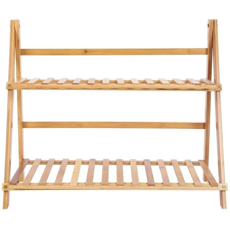 即日出荷 素敵な夏 花棚 折りたたみ竹植物棚 植木鉢スタンド植物フロントポーチパティオ用棚家の装飾バルコニーパーク屋内と屋外の装飾 Width 70 交換無料 Jeannesauve Org