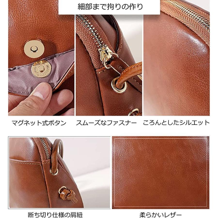 新着セール ミニショルダーバッグ レディース 小さめ レザー 可愛い ポシェット 女の子 斜めがけ 軽量 Brown Spa Rumba Fr