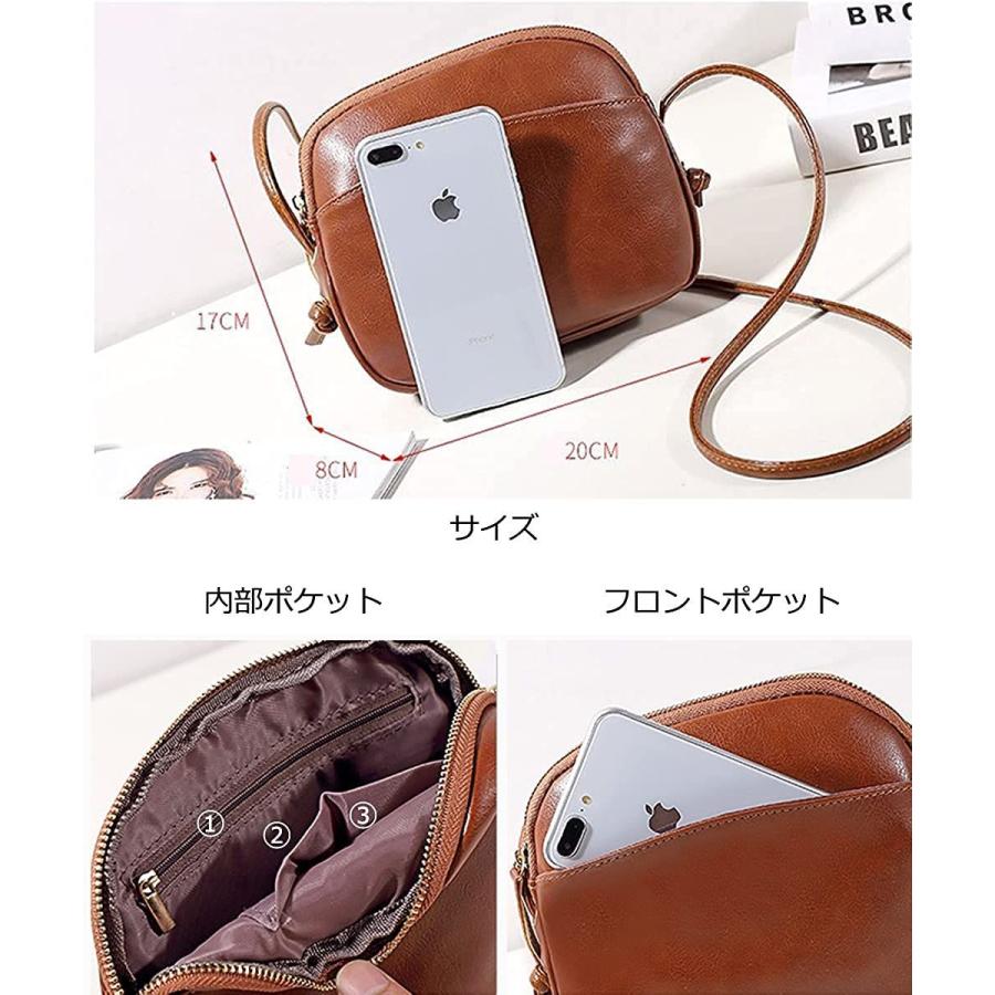 新着セール ミニショルダーバッグ レディース 小さめ レザー 可愛い ポシェット 女の子 斜めがけ 軽量 Brown Spa Rumba Fr