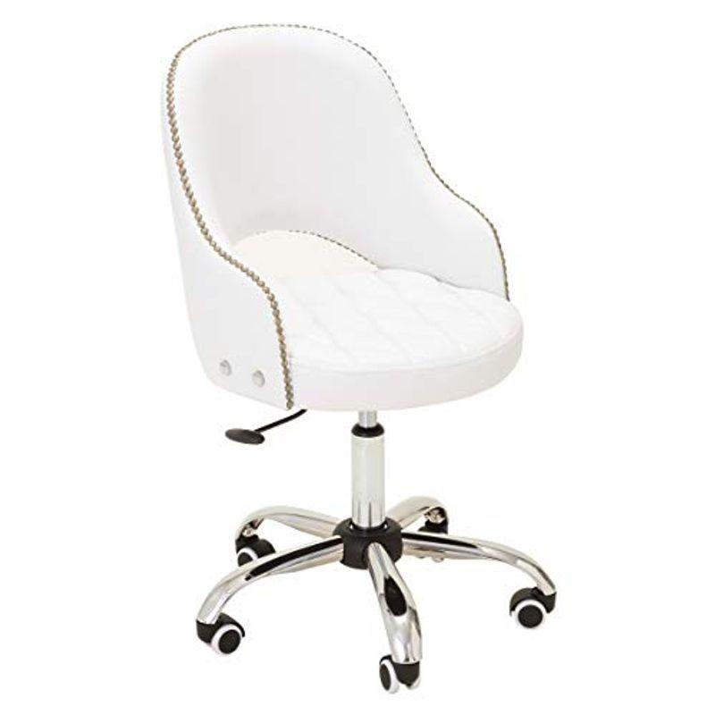 クラシカル チェア 幅47 奥行45 高さ 92cm ホワイト ハンギングチェア 幅47 奥行45 高さ 92cm デスクチェア 椅子 スツール 座椅子 デザインチェア エステスツール ビジターチェ ネイルチェア Tomoネットショップ福岡店 価格 安い