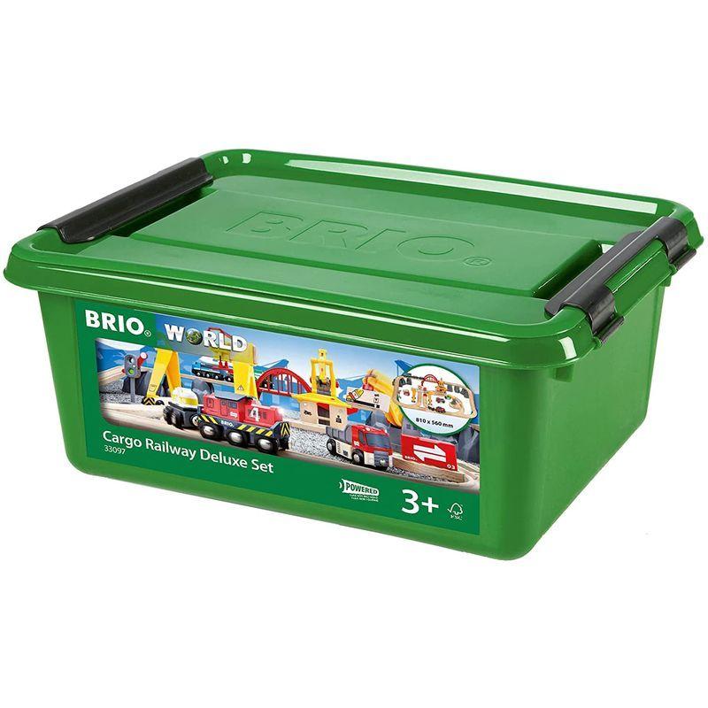 BRIO ( ブリオ ) WORLD カーゴレールデラックスセット 全54ピース 対象年齢 3歳~ ( 電動車両 電車 おもちゃ 木製 レー ブリオ WORLD カーゴレールデラックスセット 全54ピース 対象年齢 3歳 電動車両 電車 おもちゃ 木製 レー