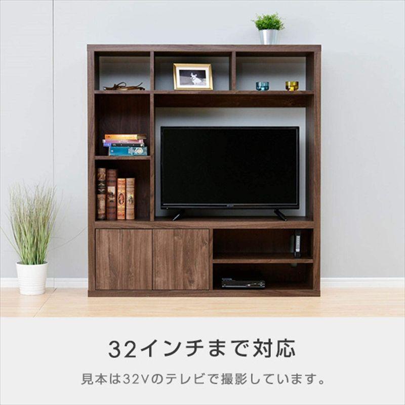 山善(YAMAZEN) テレビ台 棚付き 壁面収納 32インチ (幅120 奥行29 高さ130) CTVR-1312(JW3D) ホワイト YAMAZEN テレビ台 棚付き 壁面収納 32インチ 幅120 奥行29 高さ130 CTVR JW3D ホワイト