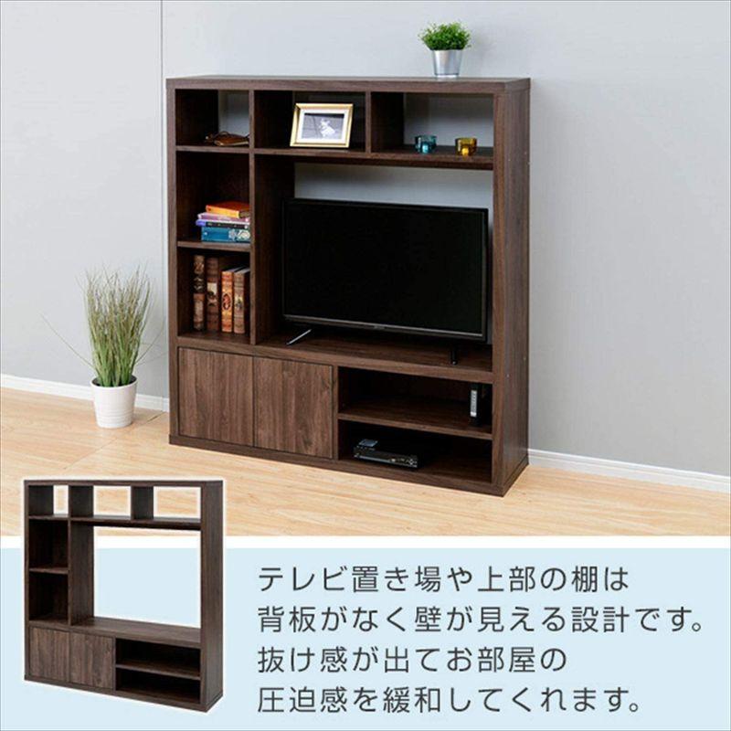 山善(YAMAZEN) テレビ台 棚付き 壁面収納 32インチ (幅120 奥行29 高さ130) CTVR-1312(JW3D) ホワイト YAMAZEN テレビ台 棚付き 壁面収納 32インチ 幅120 奥行29 高さ130 CTVR JW3D ホワイト