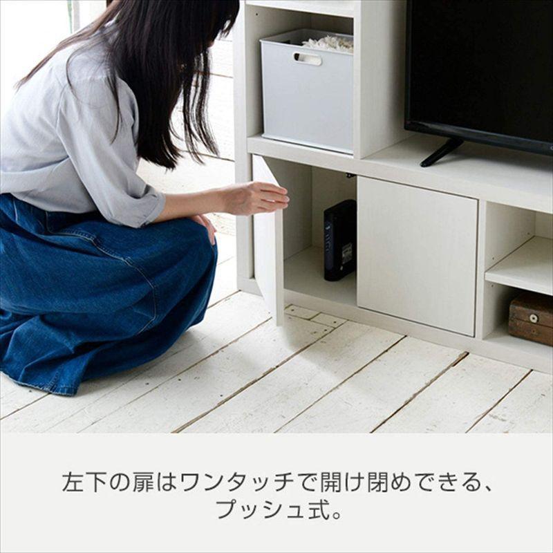 山善(YAMAZEN) テレビ台 棚付き 壁面収納 32インチ (幅120 奥行29 高さ130) CTVR-1312(JW3D) ホワイト YAMAZEN テレビ台 棚付き 壁面収納 32インチ 幅120 奥行29 高さ130 CTVR JW3D ホワイト