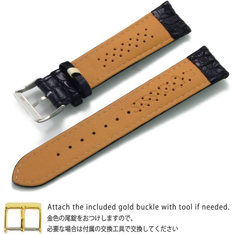 CASSISカシス カイマン(ワニ革) 時計ベルト WOLFSBURG ヴォルフス