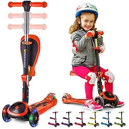Kick Scooters for Kids Ages 3-5 (Suitable for 2-12 Year Old) Adjustable Hei シンタードパッド