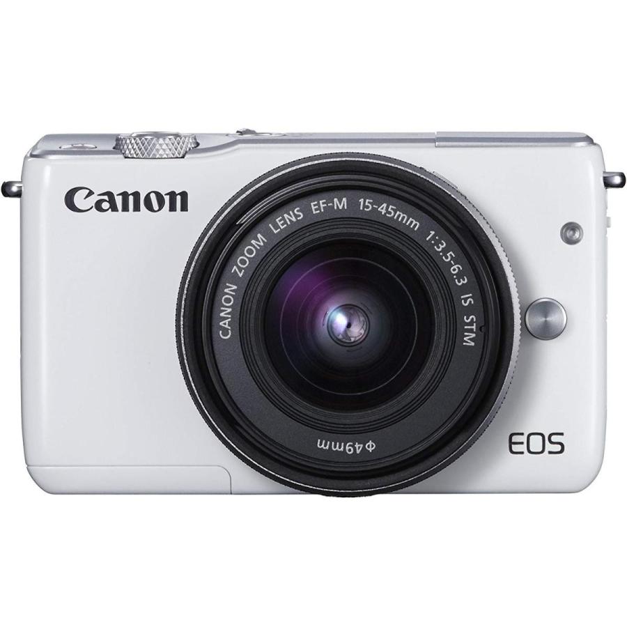 中古 美品 Canon EOS M10 レンズキット ホワイト キヤノン ミラーレス カメラ 人気 初心者 :1-24500-132:New