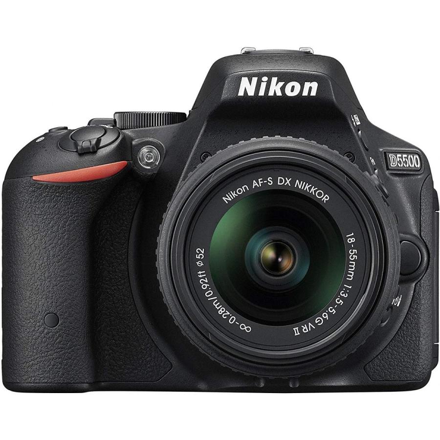うのにもお得な情報満載！ 美品 中古 Nikon 新品SDカード8GB 一眼レフ カメラ おすすめ 初心者 ニコン ブラック レンズキット VRII 18-55 D5500 デジタル一眼レフカメラ