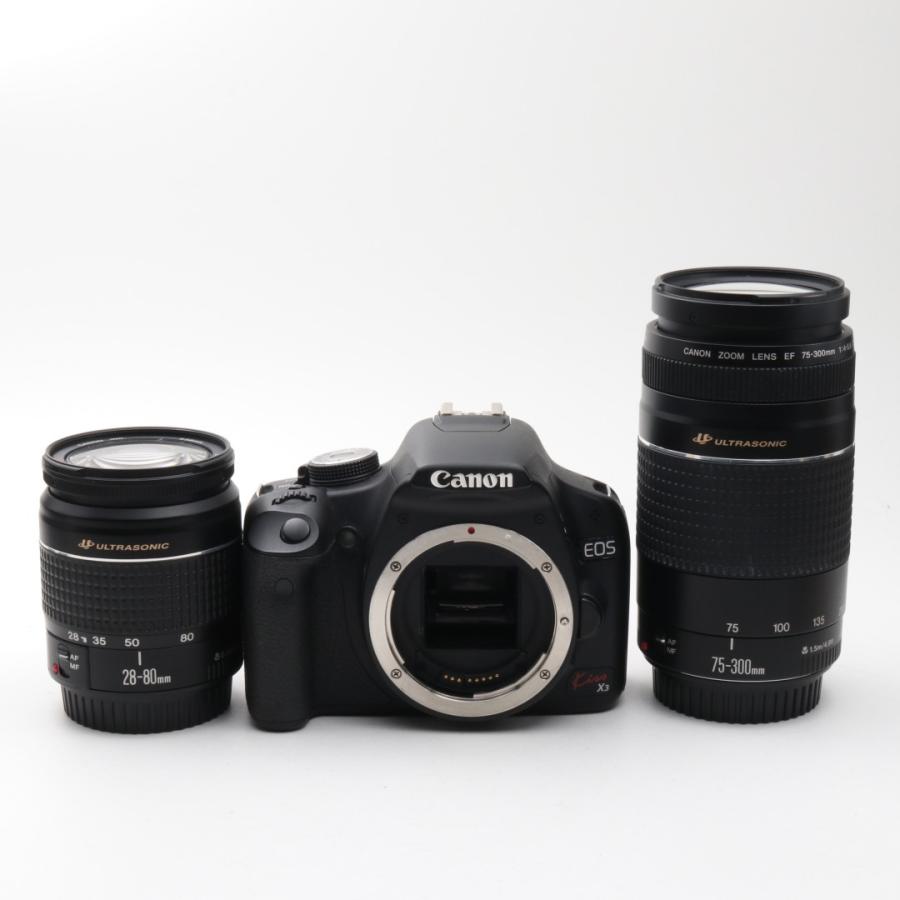 中古 美品 Canon EOS X3 ダブルズームセット 一眼レフ カメラ キャノン 