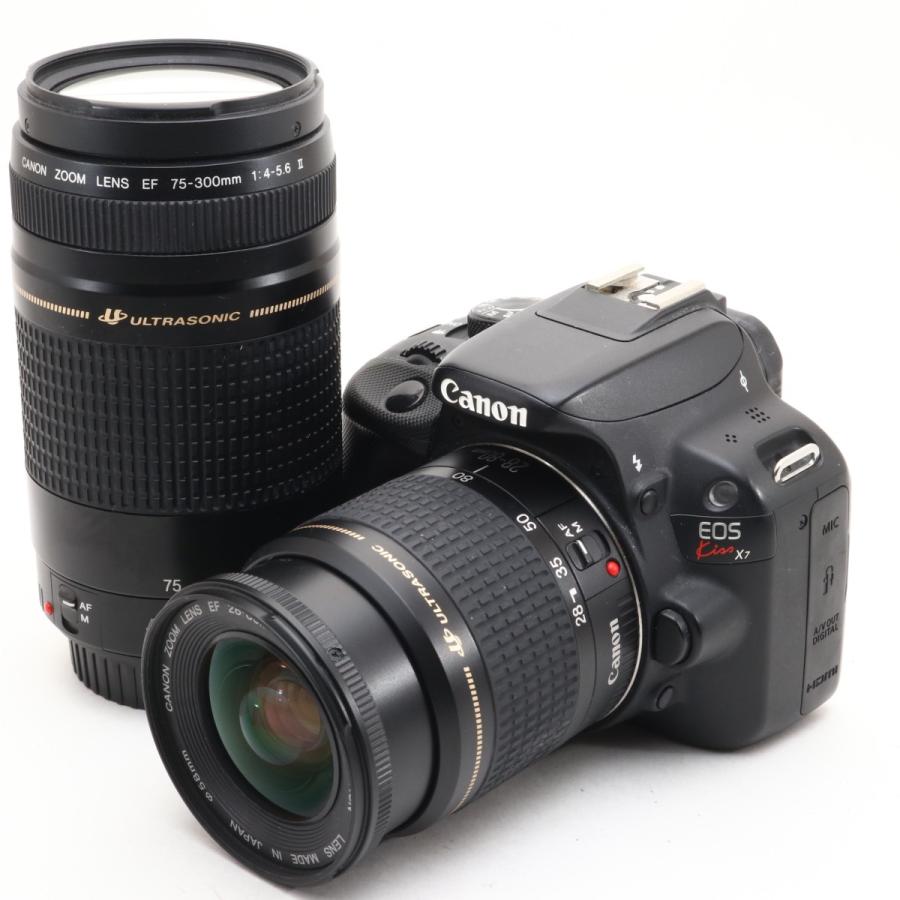中古 美品 Canon EOS X7 ダブルズームセット 一眼レフ カメラ キャノン 初心者 人気 新品SDカード8GB付｜tomocop-store｜02