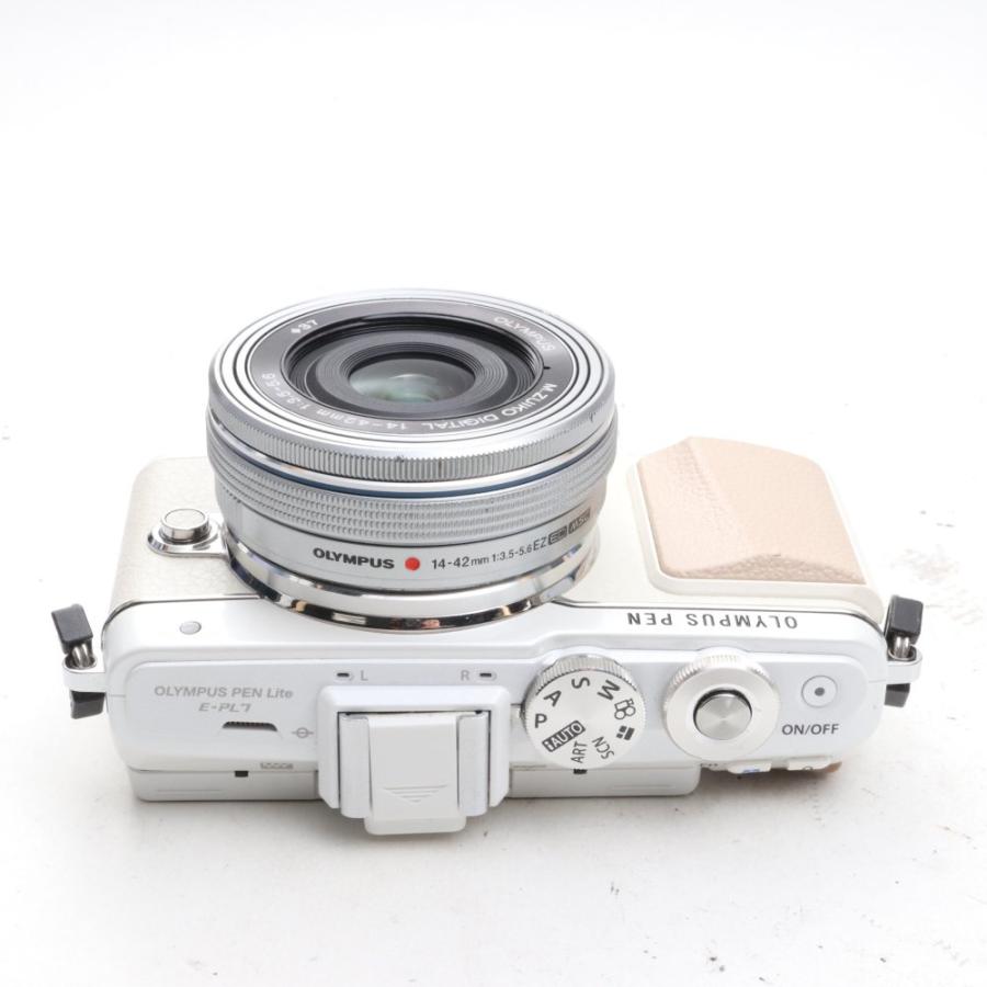 OLYMPUS ミラーレス一眼 PEN E-PL7 14-42mm EZレンズキット ホワイト