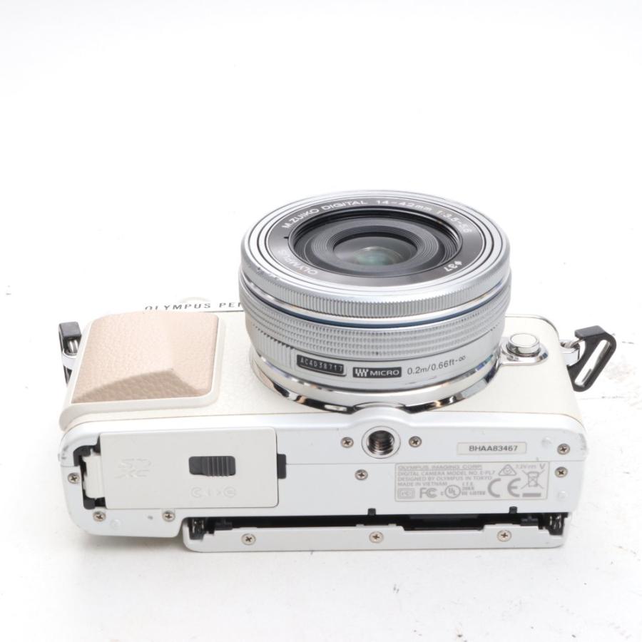 オリンパス　ミラーレス一眼　レンズ　14-42 EZ ② OLYMPUS ミラーレス一眼 PEN E-PL7 14-42mm EZレンズキット ホワイト