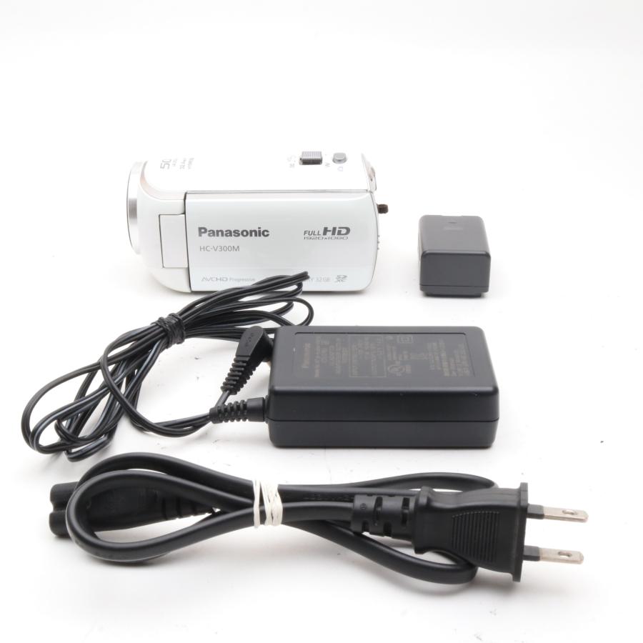 Panasonic HC-V300M パールホワイト ビデオカメラ : オンカメ - 通販