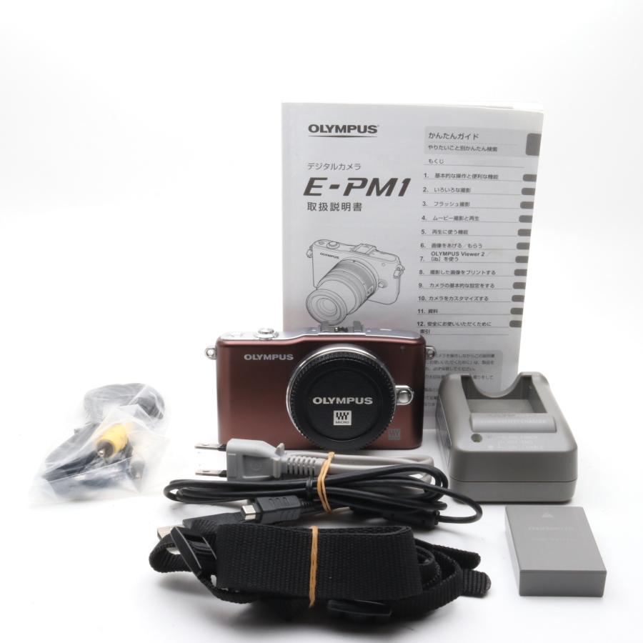 OLYMPUS PEN mini E-PM1 ボディ ブラウン 〔マイクロフォーサーズ